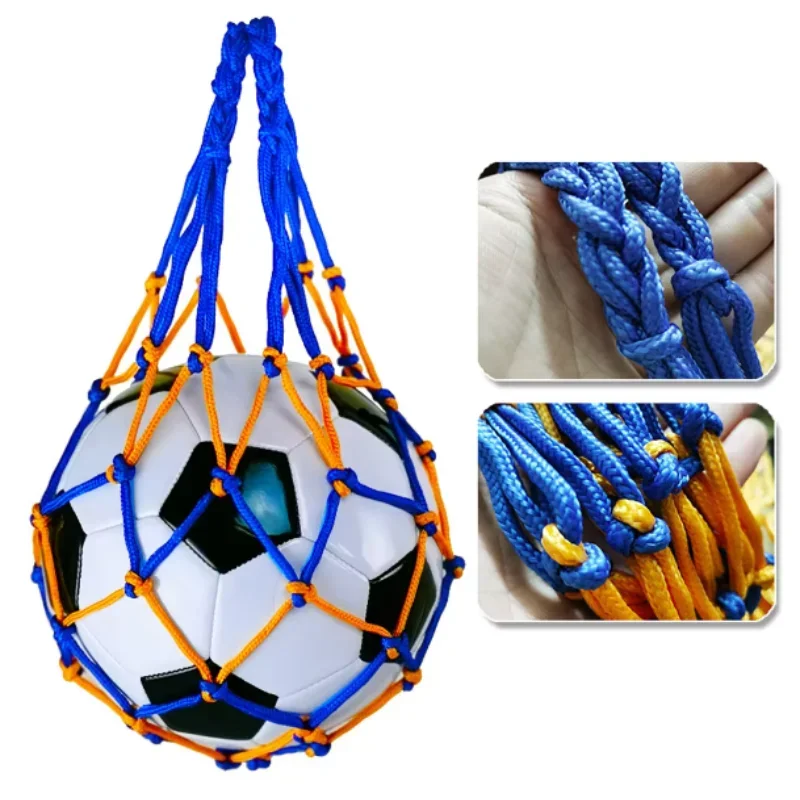 1PC ball net bag basketball tote bag youth football net outdoor sports nylon mesh storage ball type thickened net bag