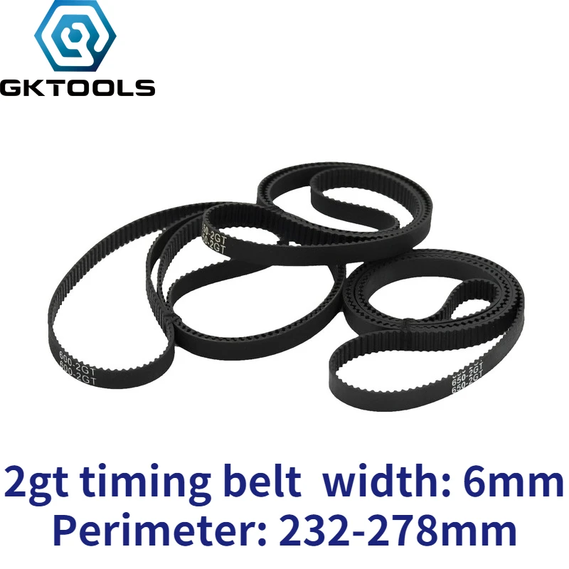 GKTOOLS C-12 3D Printer GT2 6mm Closed Loop Rubber 2GT Timing Belt Length 550 570 586 600 606 610 616 630 640 650mm