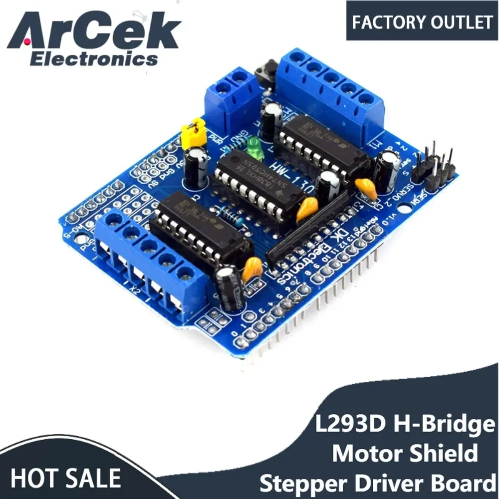 L293D L293 H-Bridge Motor Shield Stepper Driver Board Control Module Motor Drive Expansion Board for Arduino Mega2560