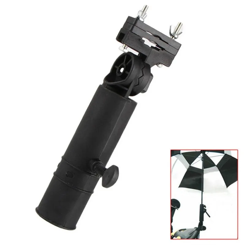 Universal Golf Cart Umbrella Holder Adjustable Golf Trolley Umbrella Stand Clip Buggy Baby Pram Wheelchair Umbrella Bracket