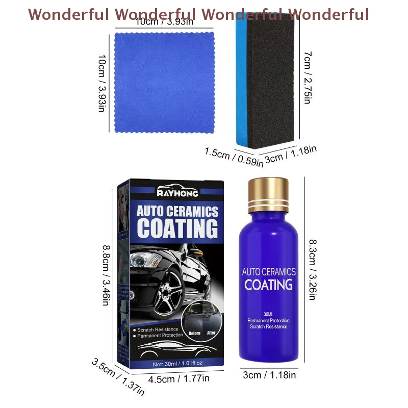 

30ml Hydrophobic Ceramic Coating for Cars Anti Paint Protector Kit Liquid Solution for Auto Glass and Body