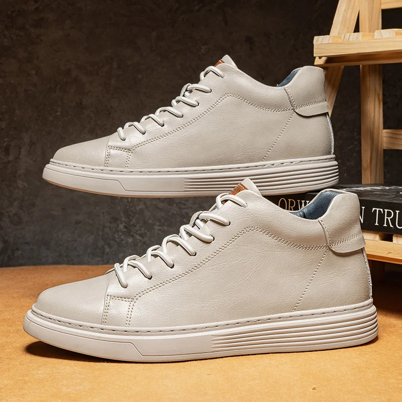 37-47 사이즈 남성용 보온 가죽 신발, 운동화, 캐주얼 신발, 패셔너블한 스타일, 하이킹 및 야외 활동에 적합