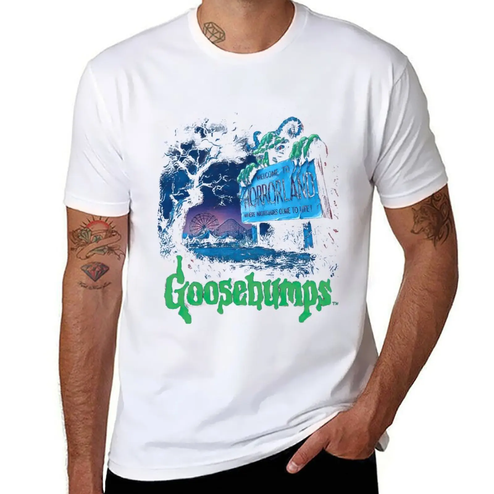 

Goosebumps Horrorland Horror T-Shirt cotton t shirt pack t shirts for man cotton soft T-Shirt