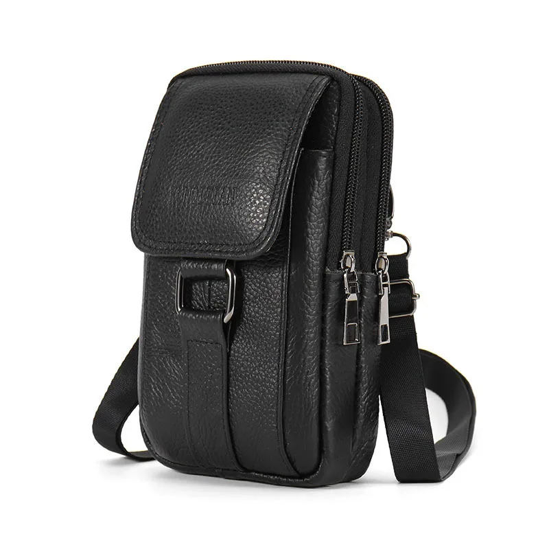 Genuine Leather Men's Phone Belt Pouch - Waist Pack, Belt Loop Holster, Phone Bag, Phone Backpack - Versatile Style view 5