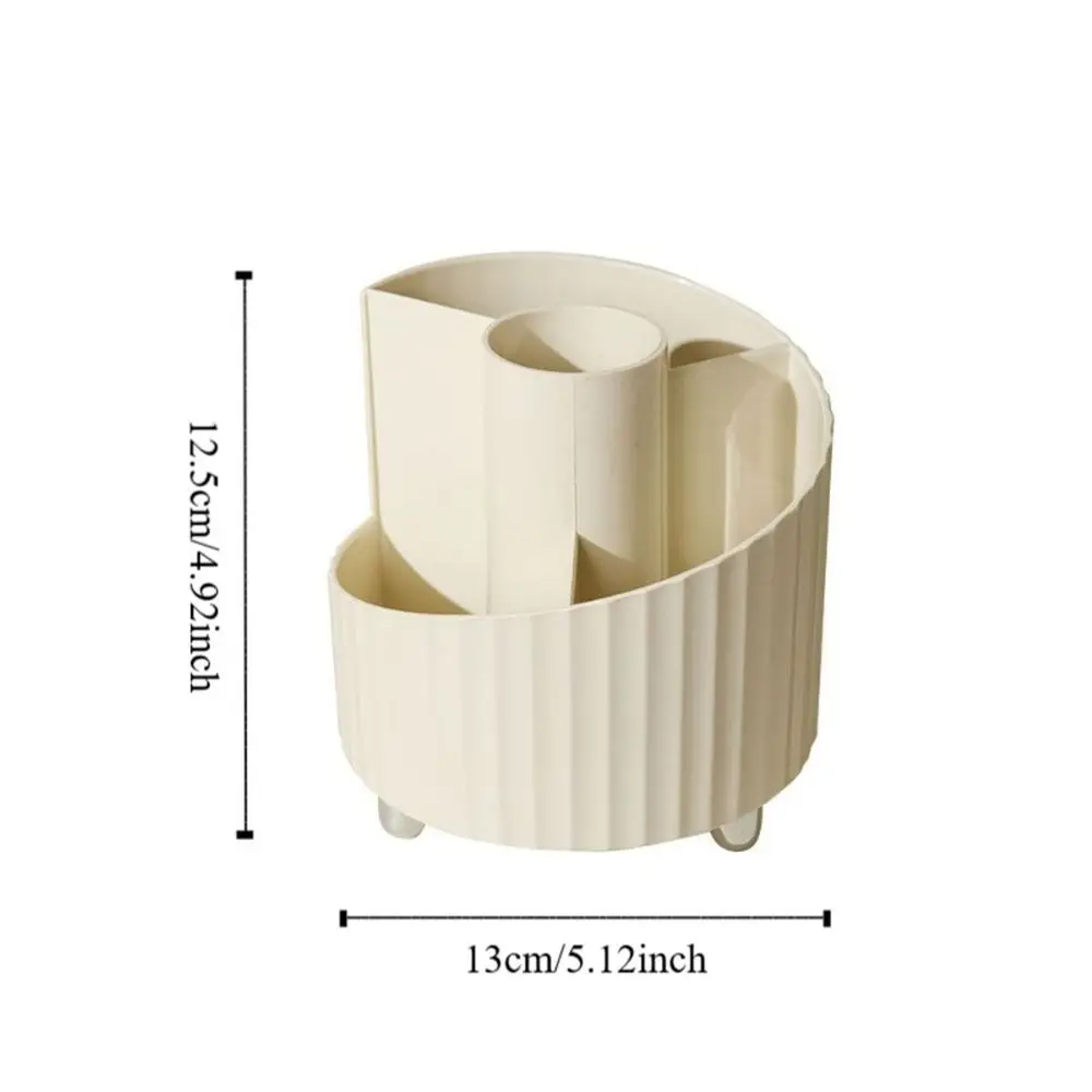 360°Rotating Pen Storage Box Multi-function Tabletop Storage Makeup Brushes Holder Simple Home Office Stationery Organizer Stand