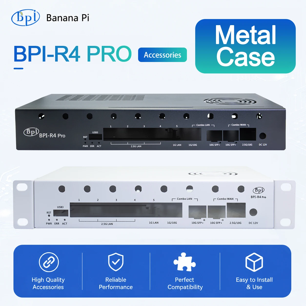 Banana Pi BPI-R4 PRO Metal Case Iron shell Compatible with BPI-R4 PRO Accessories