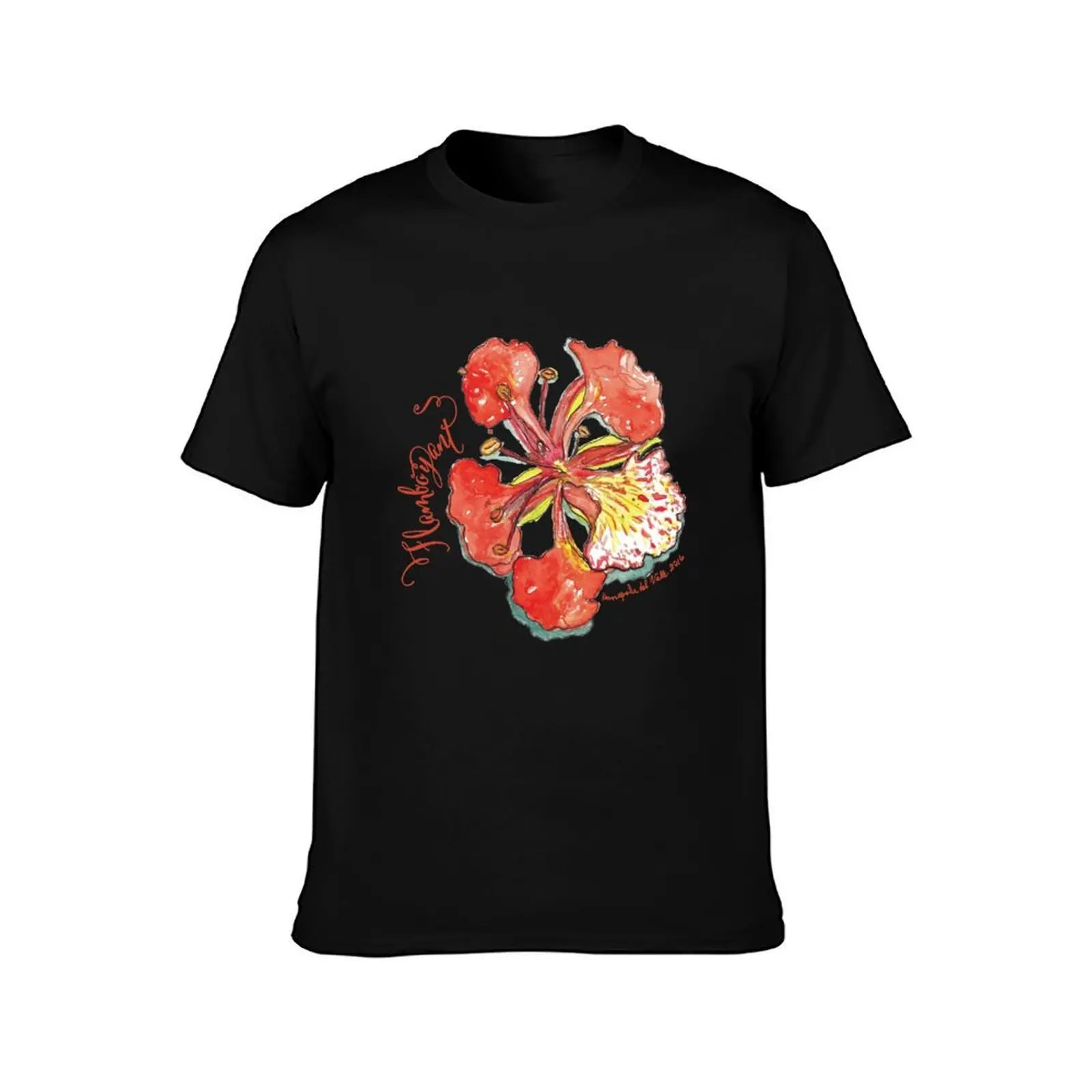 Flamboyant flower Puerto Rico T-Shirt Summer Casual Cotton Tee Oversized Streetwear Tops Vintage Graphic Print 100% Cotton