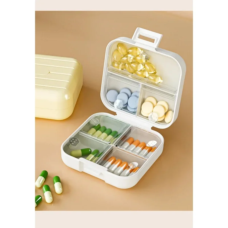 7‑Grid Lockable Weekly Pill Box BPA‑Free Double Sealed Mini Medicine Organizer for Travel Vitamin Pills