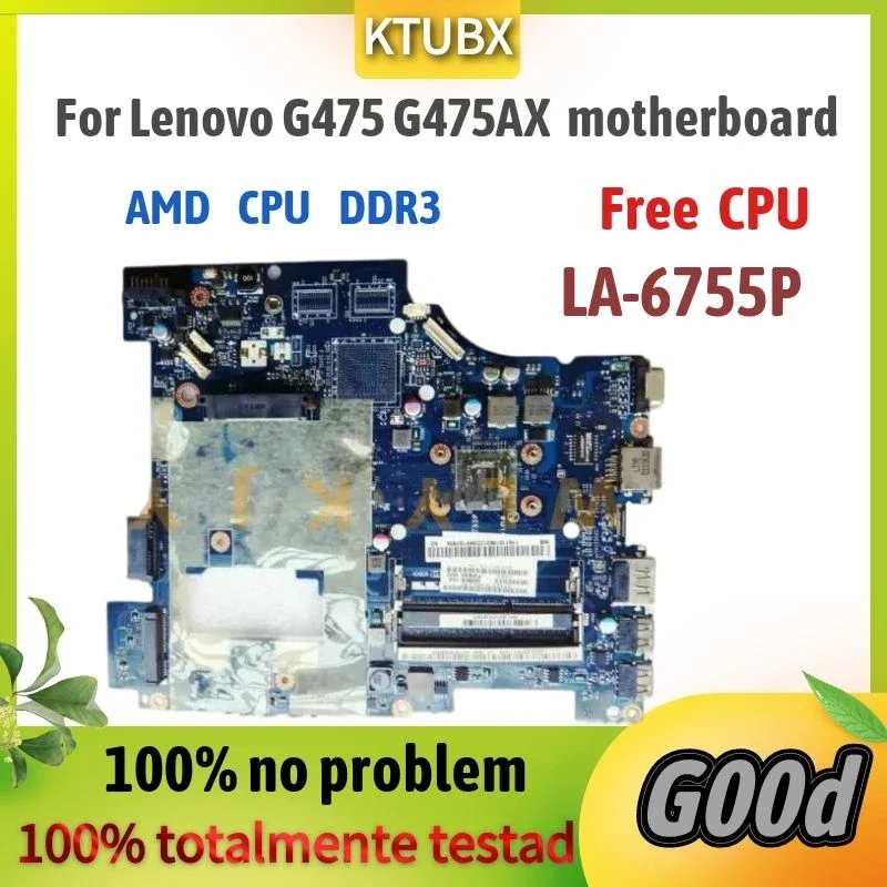 

G475 G475AX Laptop Motherboard.LA-6755P Motherboard CPU DDR3 has been 100 fully tested