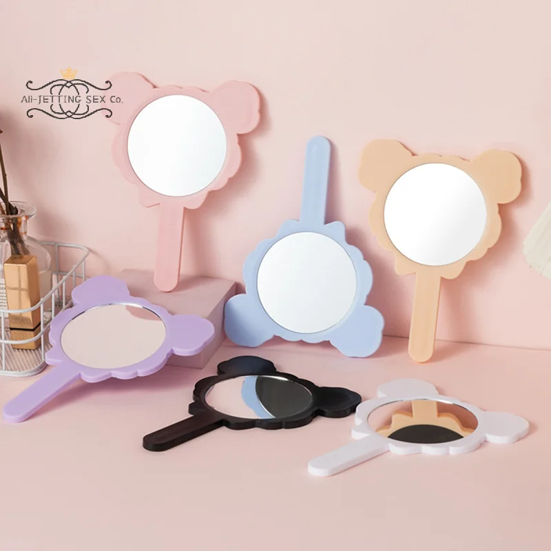 1 ชิ้น Eyelash Extension มือถือแต่งหน้ากระจกสแควร์แต่งหน้า Vanity กระจก Handle Hand Mirror SPA Salon กระจกขนาดกะทัดรัด