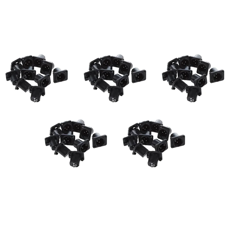 

AB46-XLR Male Plug Straight Terminal Panel Mounted Connector 50 Pieces