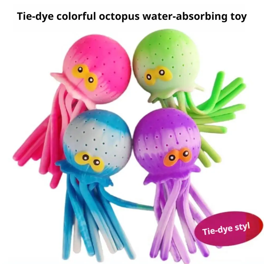 Squishy Squeeze Water Octopus Stress Relief Toy Bathing Playing With Water Shower Decoration Summer Swimming Gifts For Children