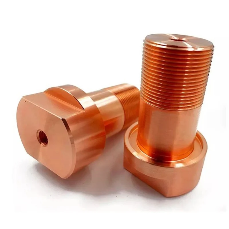 

Conductive Purple Copper Bolt Custom Fastener Red Copper Bolt Cnc Machined Copper Brass Turning Parts