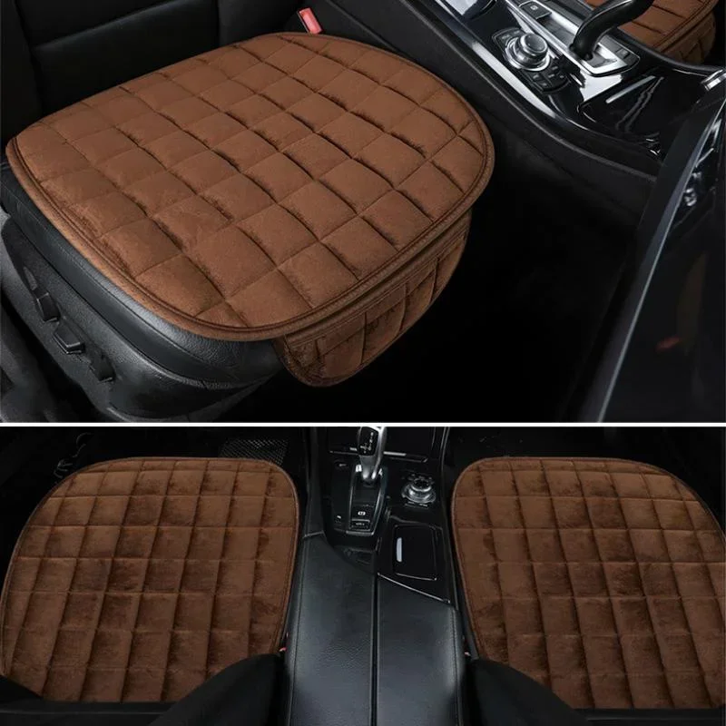 1 Pcs New Cross Car Seat Cushion Set Without Backrest No Binding Anti Slip Thick Warm Car Seat Protector Cover Supplies