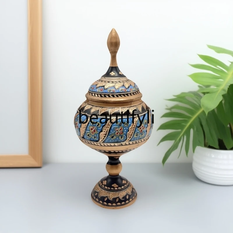 

Pure handmade copper enamel enamel enamel sugar jar fruit plate practical decoration