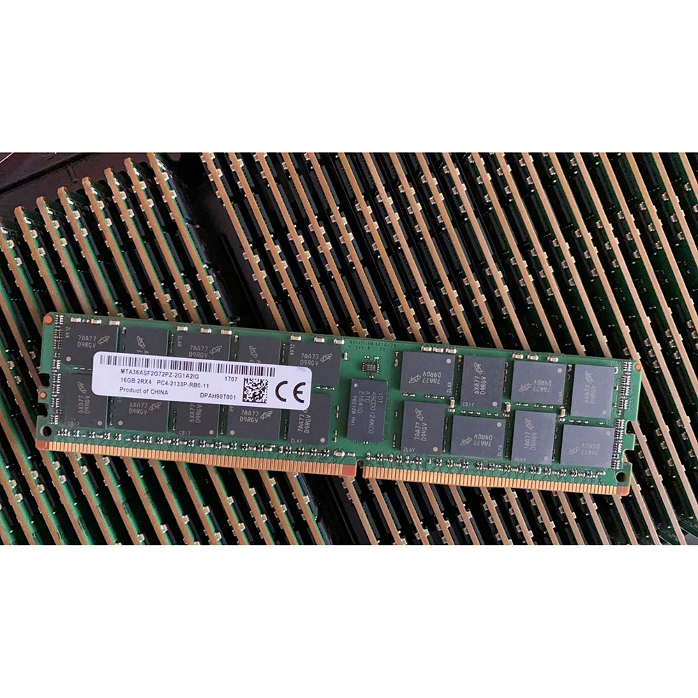 Memoria RAM de 1 piezas para MT, 16GB, MTA36ASF2G72PZ-2G1A2IG, 2RX4, RECC, DDR4, 2133