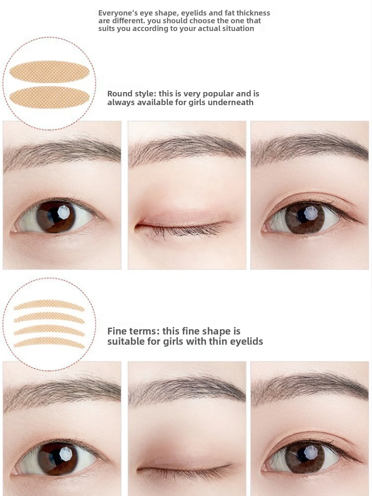 เทปติดตาสองชั้นแบบกว้าง ลายลูกไม้ สำหรับผู้หญิง มองไม่เห็นรอยต่อ ใช้สำหรับแต่งตาแบบมืออาชีพ ช่วยเสริมความงามให้ดวงตา