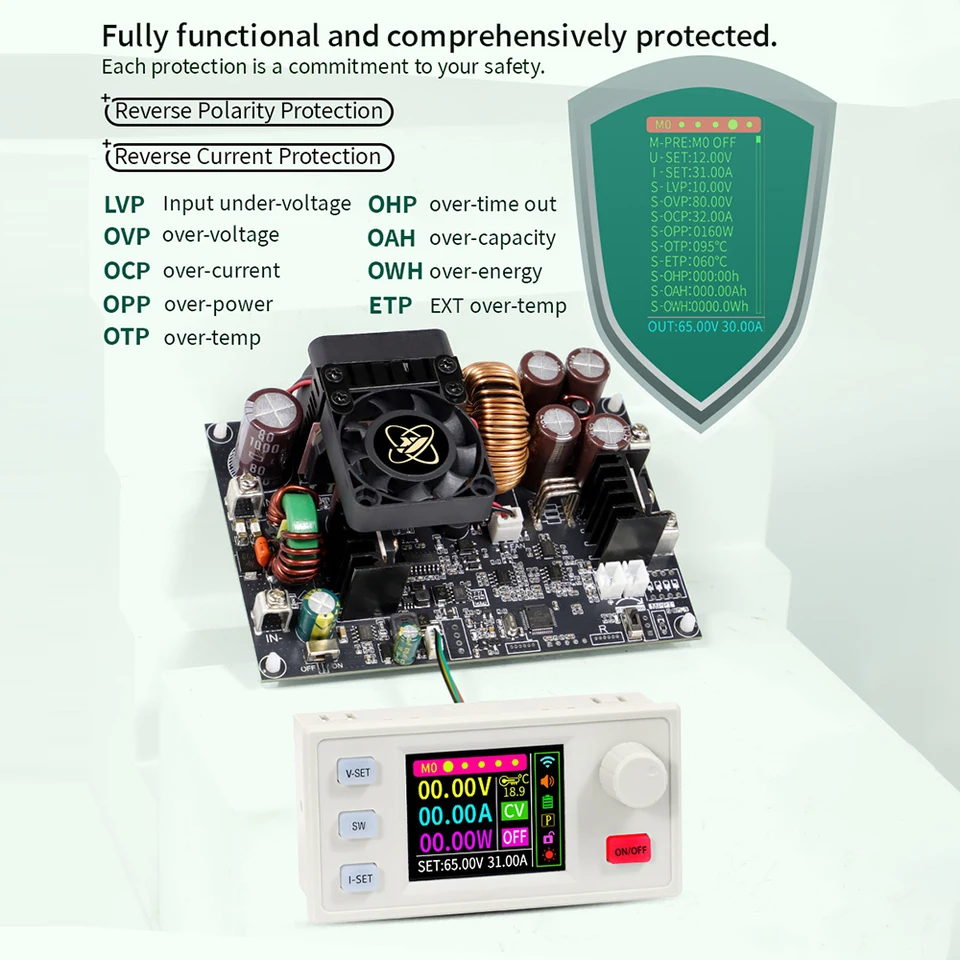 XY6530S/XY6550S CNC DC Adjustable Step-Down Power Supply Module