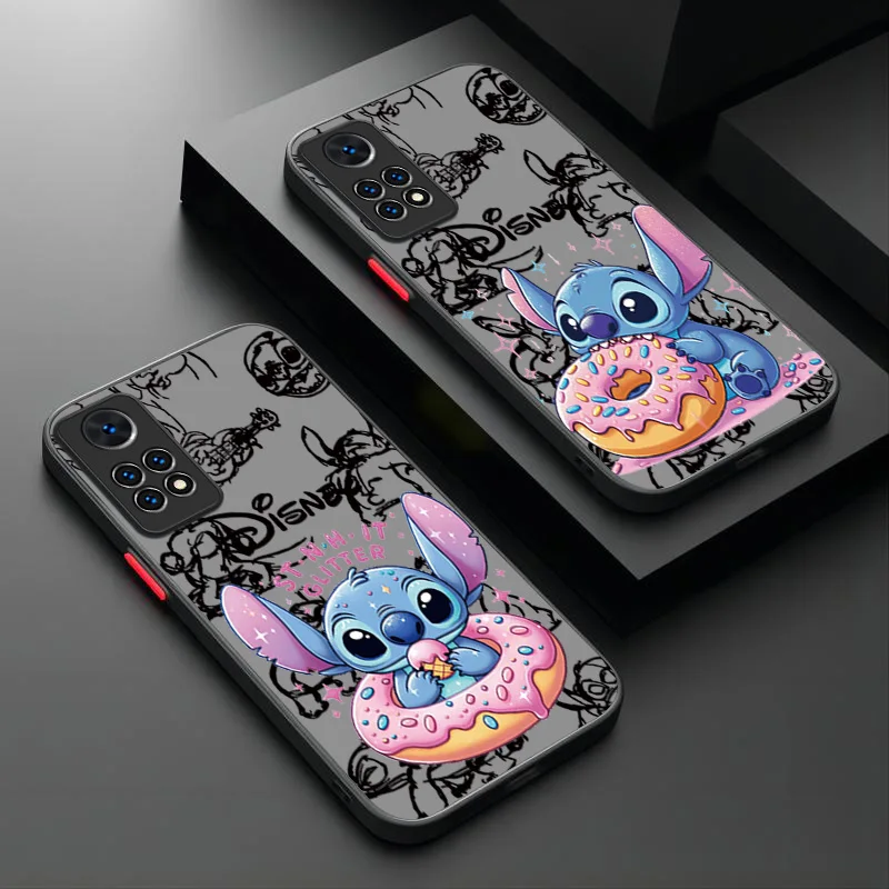 Bella Disney Stitch Custodia rigida opaca per Xiaomi Redmi Note 13 12 11 Pro Plus 4G 5G 12S 11S 10 10S 9 9S 8 13C 12C 10C Cover posteriore