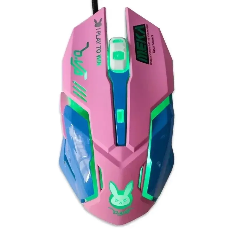 

Gaming Mouse Color Backlit Silent Mouse USB Wired Gaming Mouse Pink Computer Professional for Lol Data Laptop