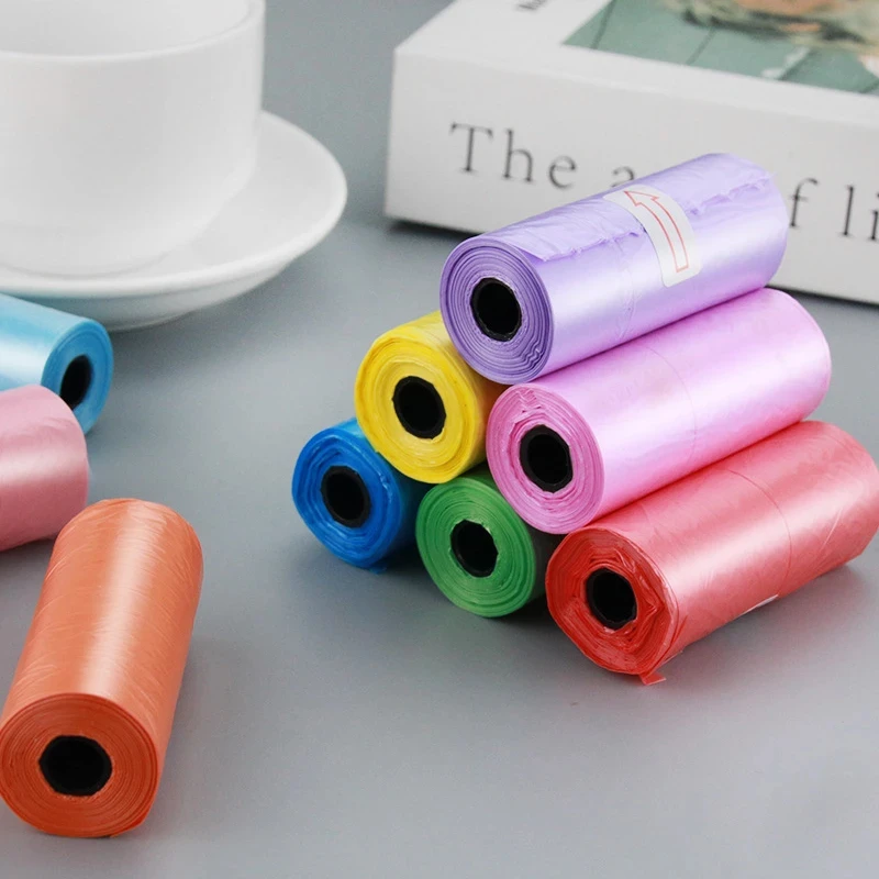3-100 Rolls Dog Poop Bags Disposable Eco-Friendly Leak-Proof Dog Poop Bags 15 Bags/ Roll Puppy Outdoor Clean Garbage Bag for Dog