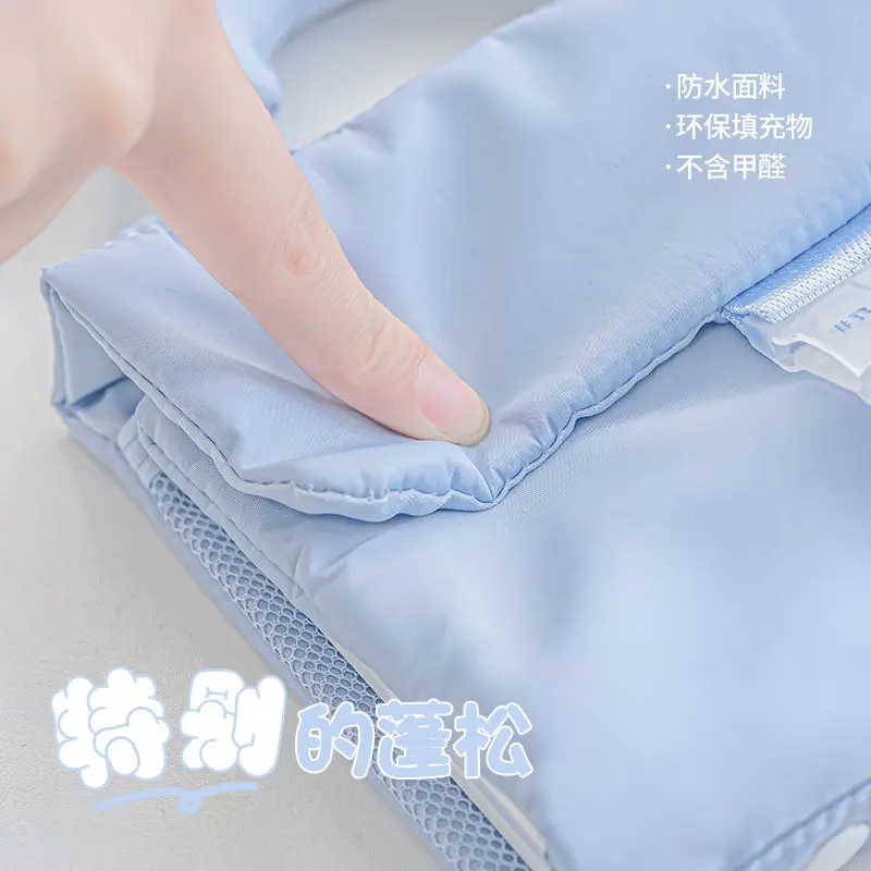 Cream Toast Loose Leaf Handbook Soft Cute Waterproof Fabric Multi Layer Storage Bag+handbook Multi Pocket Storage