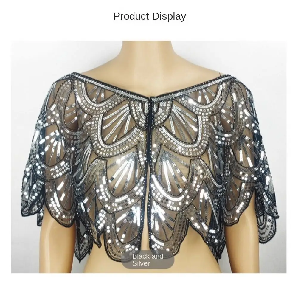 Thin Party Shawl New Long Sleeve Sunscreen Clothing Shawl Beaded Ruffle Design Polyester Sun Protected Summer