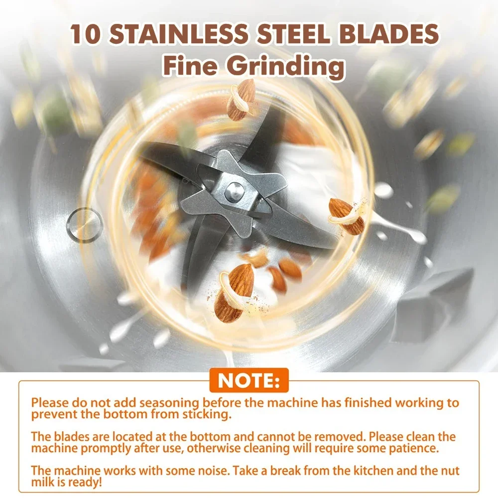 ماكينة حليب فول الصويا الكهربائية ، خلاط الطعام الآلي الذكي ، بدون فلتر ، صانع حليب الصويا ، صانع معجون الأرز ، خلاط غلاية