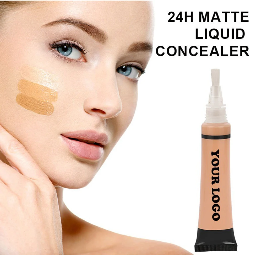 Private Label 22color Liquid Concealer Custom Logo Waterproof Long-lasting Oil-control Brightening Nude Makeup Vegan Square Tube