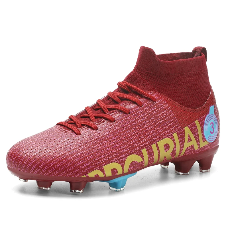 Männer Jungen Fußballschuhe Fußballschuhe Society Lange Spikes Fußballplatz Stollen Training Turnschuhe Sport Rutschfest Große Größe 47 48