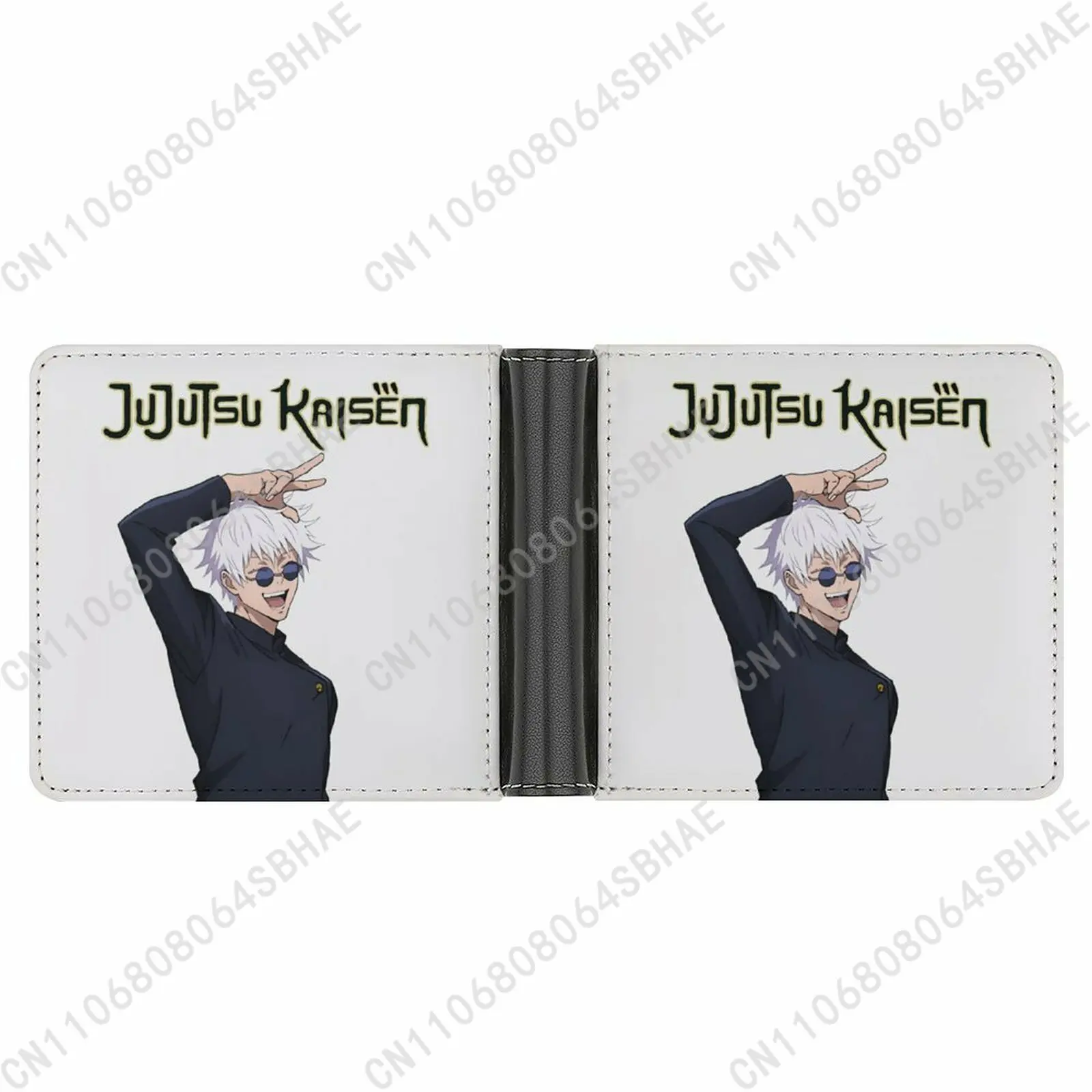

Jujutsu Kaisen Trendy Leather Wallet Teenage Girls Boys Personalized Slim Credit Card Holder Small Purse School Daily Use