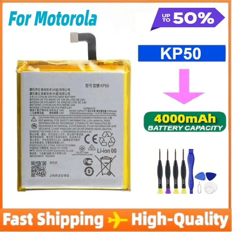 

KP50 4000mAh Battery for Motorola XT2010-1, Moto One Zoom, Moto One Zoom Global Phone Batteries+Tools.
