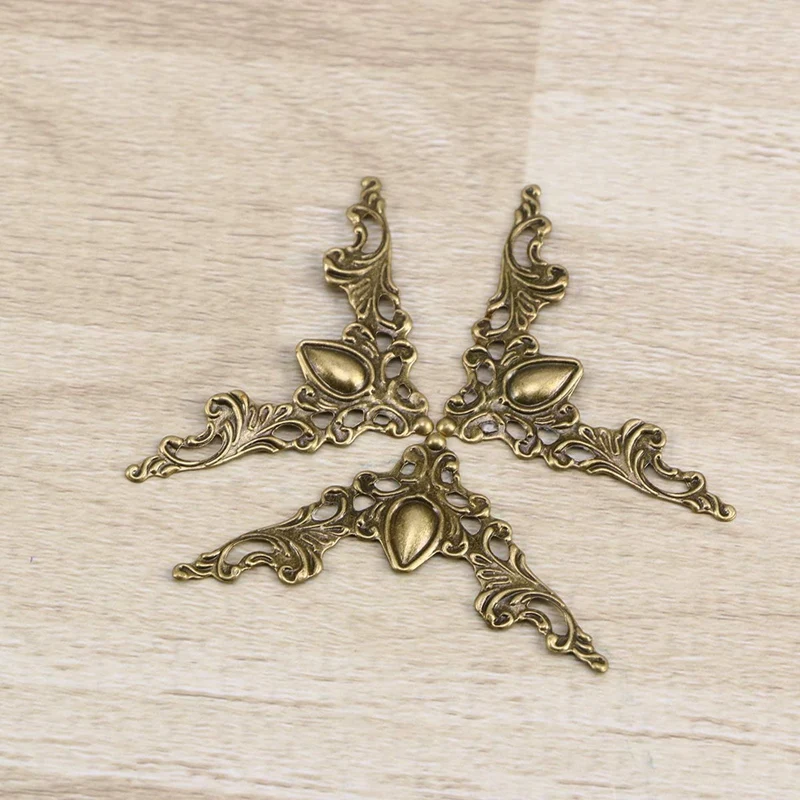 واقيات زوايا الكتاب 24 قطعة صندوق حماية زوايا الكتب المعدنية العتيقة غطاء حامي الزاوية لألبوم القصاصات