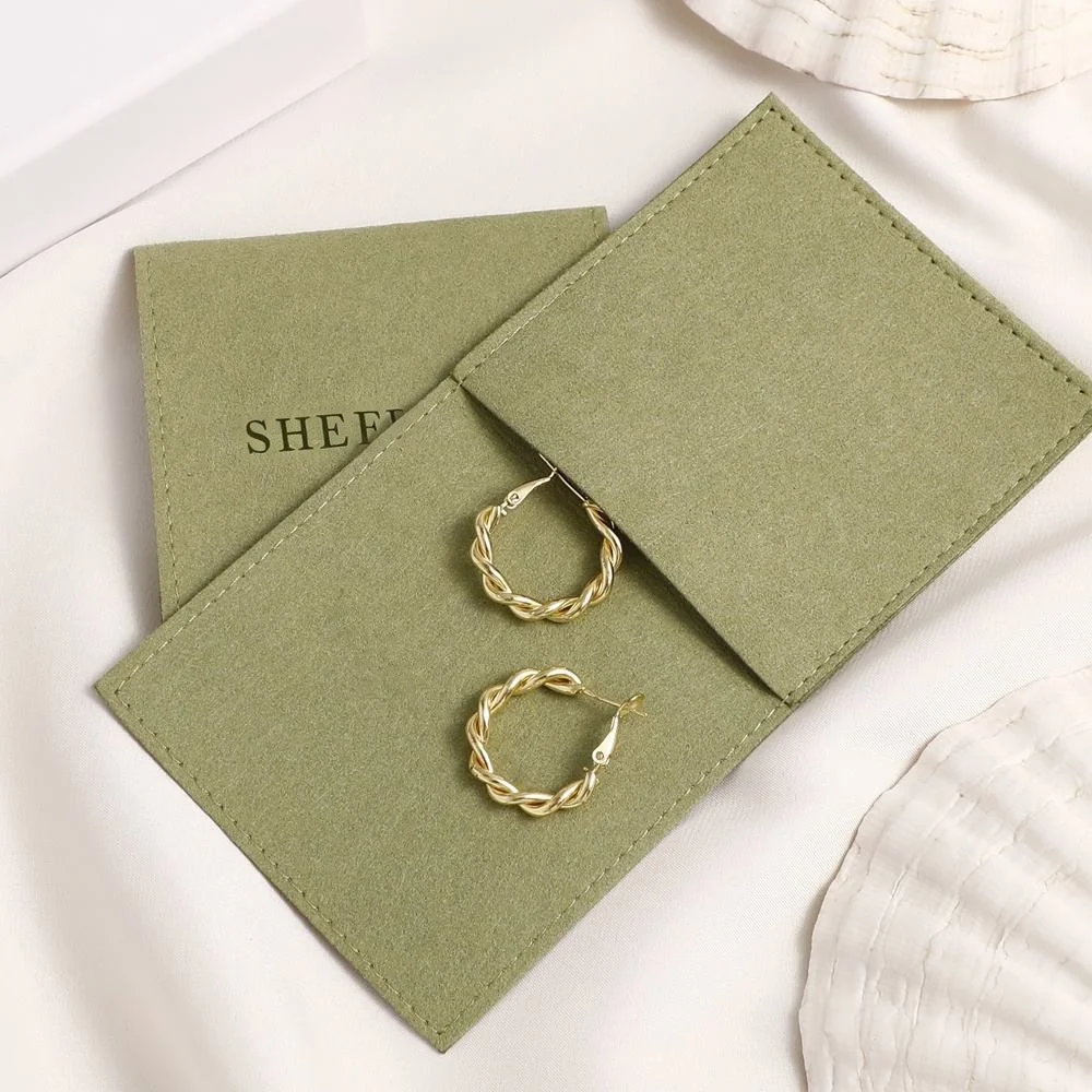 

100 шт., индивидуальный логотип, размер имени, подарочные пакеты из микрофибры, 8X8 см, органайзер для ювелирных изделий, сумка для сережек, свадебная сумка для конфет, маленький бизнес