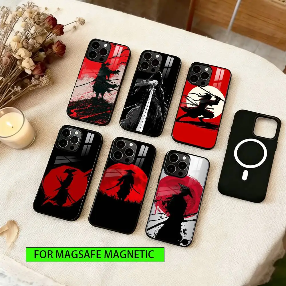 

Japanese Bushido Samurai Phone Case For iPhone17,16,15,14,13,12,11 Plus,Pro Magnetic For Magsafe Wireless Charging