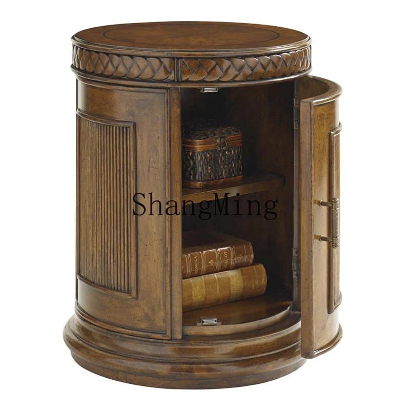 

CLcorner cabinet villa coffee side few retro brown old rounded