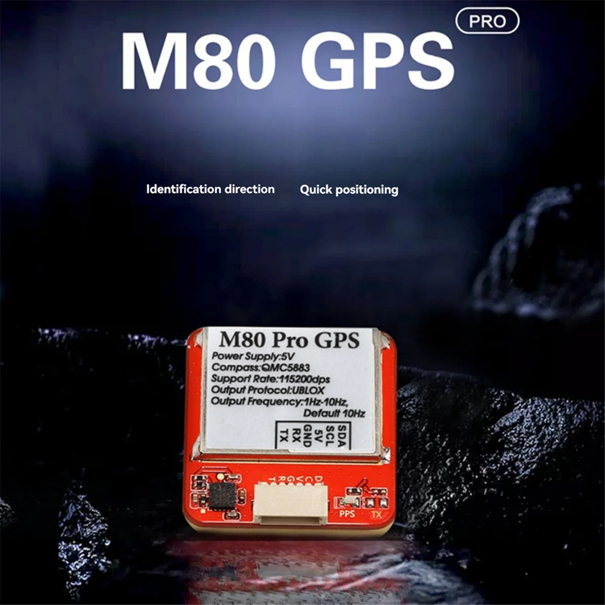 وحدة A14M M80 PRO GPS مع بوصلة QMC5883 لتحديد المواقع السريعة لطائرة سباق بدون طيار FPV طويلة المدى