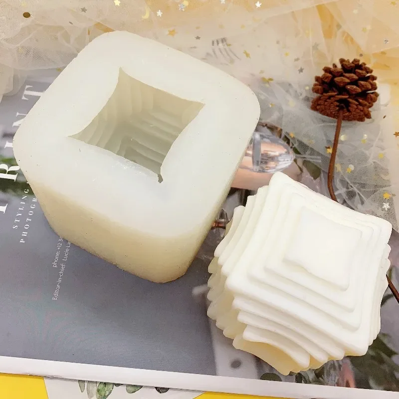 

DIY 3D Bubble Cube Ball Soy Candle Mold Silicone Aroma Plaster Soap Candle Making Molds Crafts Decoration