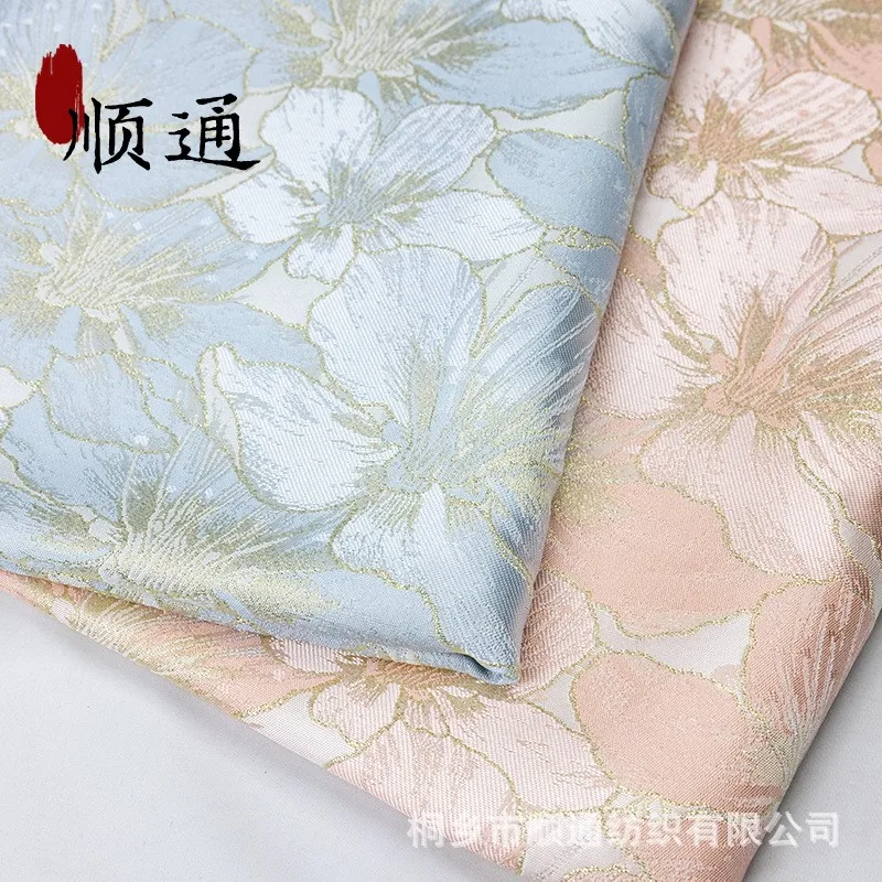 Fashionable golden thread flower new Chinese-style traditional Chinese fashion vest fabric cheongsam