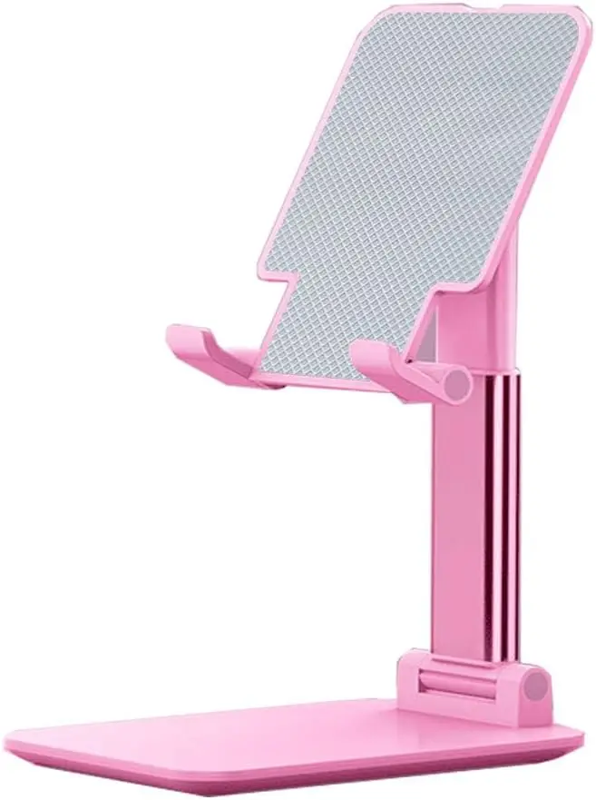 

Pink Adjustable Phone Stand, Foldable & Portable, Universal for iPad Tablet 4-13 Inch, Stable Non-Slip Base, Free Your Hands