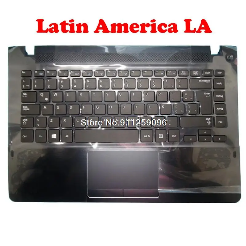 Imagem -03 - Laptop Palmrest e Teclado Apto para Samsung Np370r4e Np470r4e 370r4e 470r4e Inglês Eua Brasil br América Latina la Arábia ar uk Touchpad