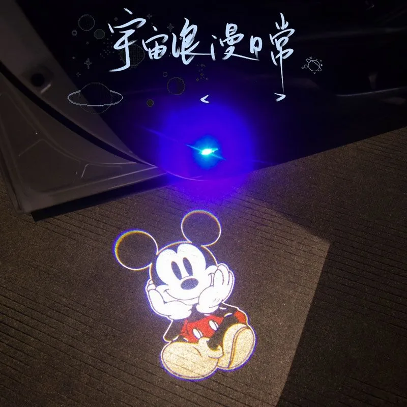 

Cartoon Mickey Minnie Donald Duck Charging Wireless Welcome Projector Door Opening Illuminating Floor Ambient Light Wholesale