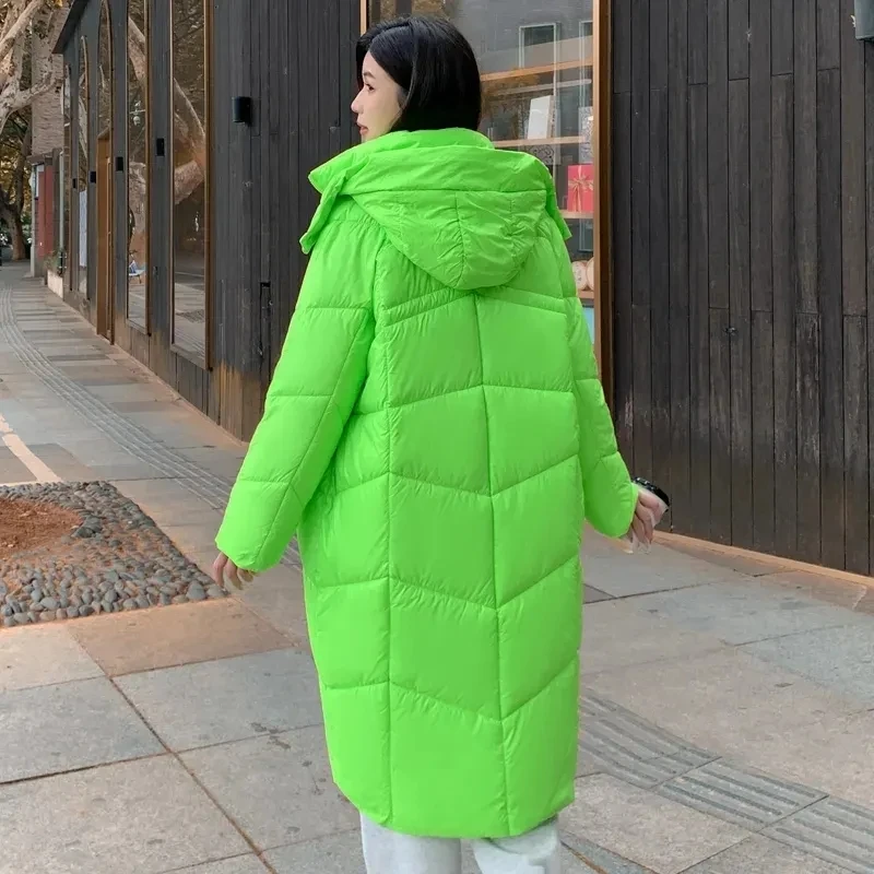 Veste à capuche pour femme, parka en duvet de coton, ample, longue, décontractée, épaisse, chaude, imperméable, vêtements d'extérieur, nouvelle collection hiver 2023