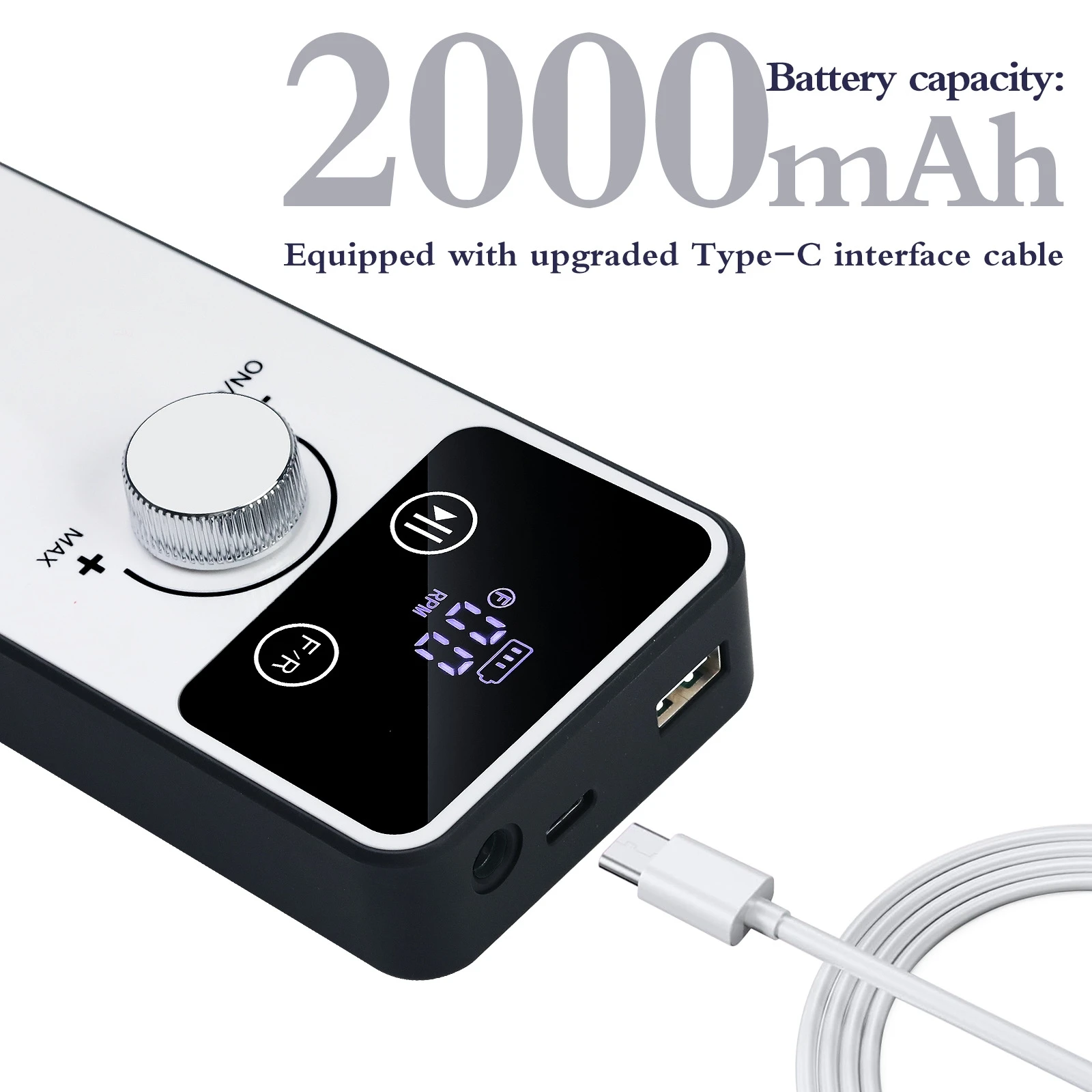 

Professional Nail Drill Machine 45000RPM Rechargeable With LCD Display Low Noise Electric Nail File Kit For Home And Salon Use