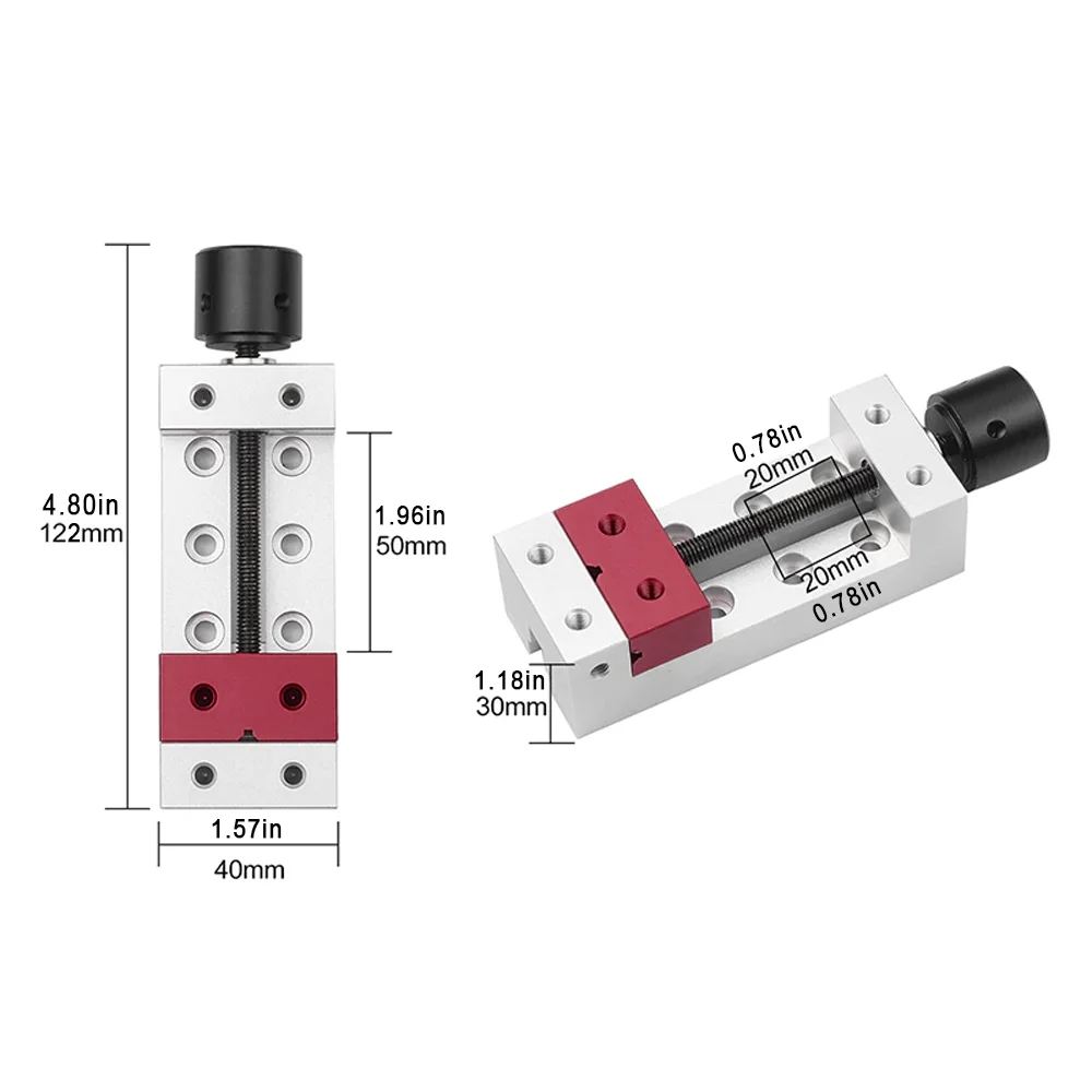 CNC Vise Carving Vise Flat-Nose Pliers Drilling Machine Opening Parallel Diy Sculpture Crafts Metal Adjustment Manual Tool