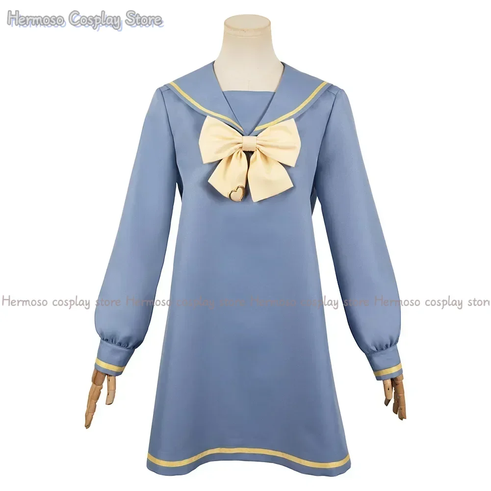 NEEDY GIRL OVERDOSE KAngel Cosplay Costume Female Lolita Dress Blue Pure Color KAngel Uniform Dress Wig Headwear Socks Hat Set