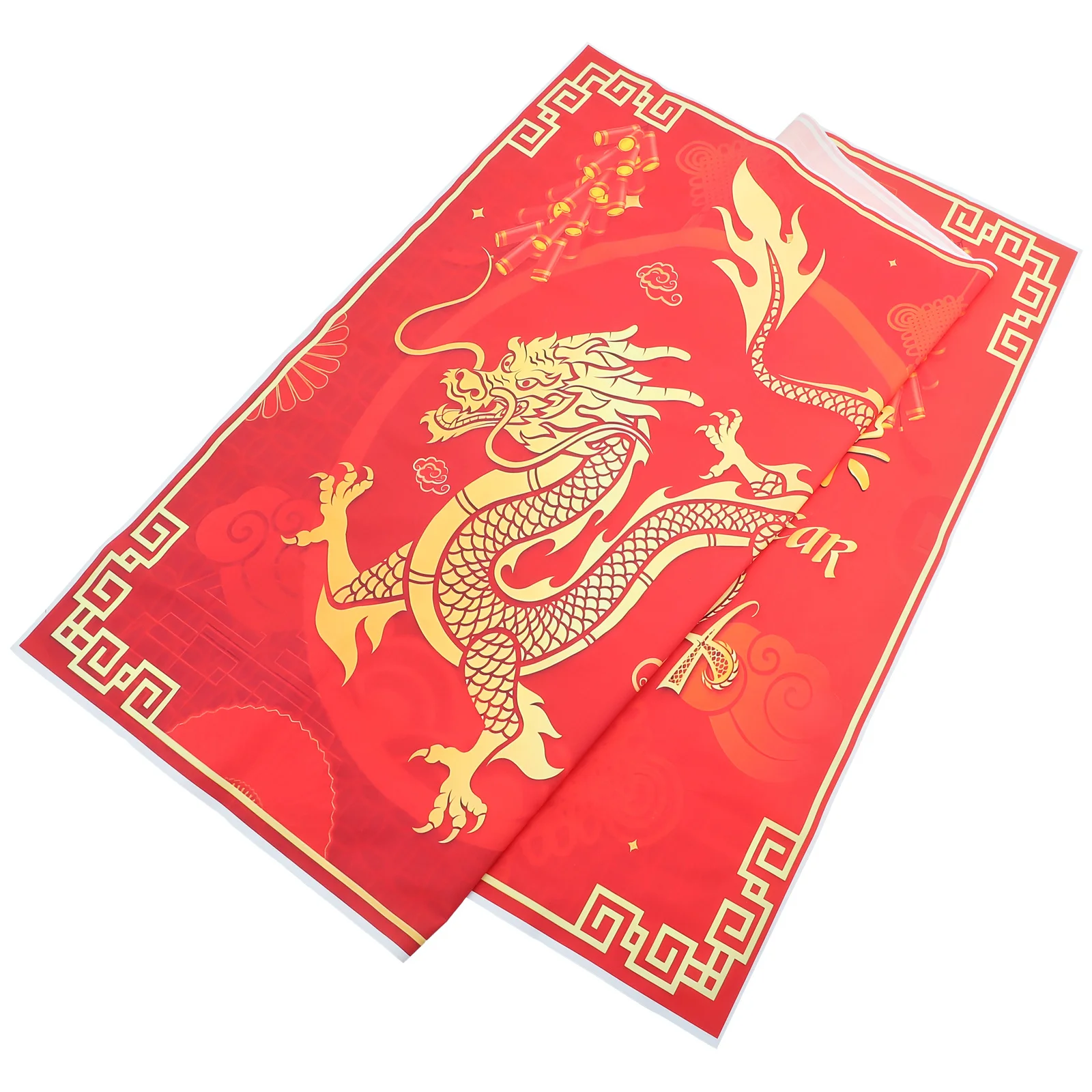 

Year of The Dragon Background Cloth Backdrop Ornament Chinese Lunar New Party Decorations Hanging Glittering