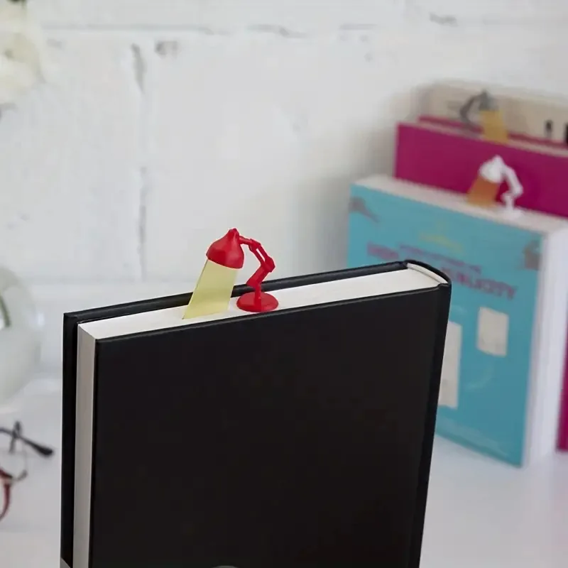 1pc Unique Cartoon Desk Lamp Shape Bookmark - Perfect for Office Stationery