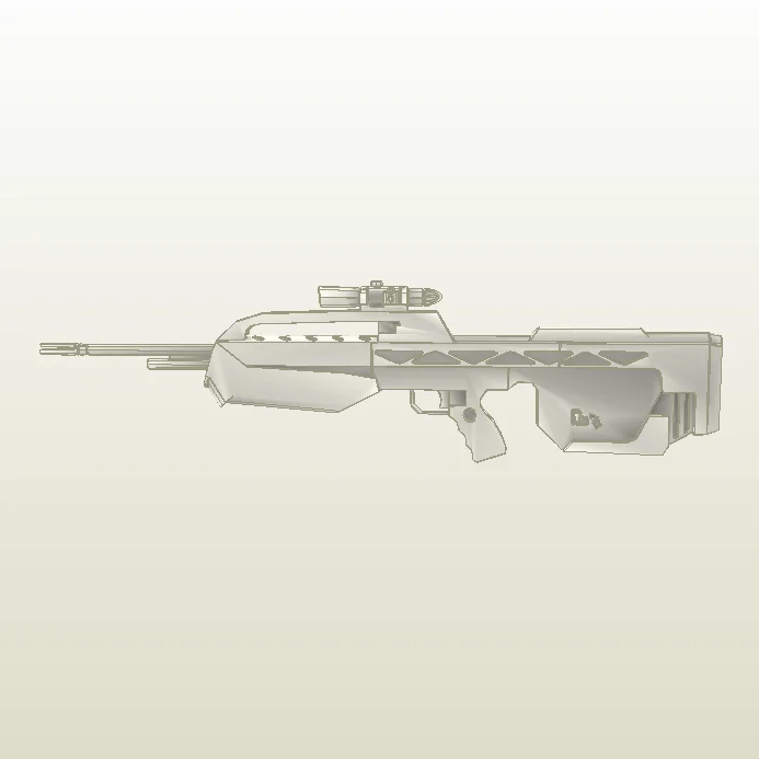 

Боевая винтовка BR 55. 3D бумажная модель 1:1. Бумажная игрушка.