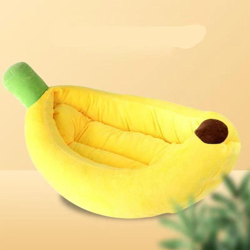 

2026 New Yellow Banana-Shaped Dog Bed Household Four Seasons Pet Dog Mat Simple Pet Dog Decorative Mat Bed Supplies LJ212